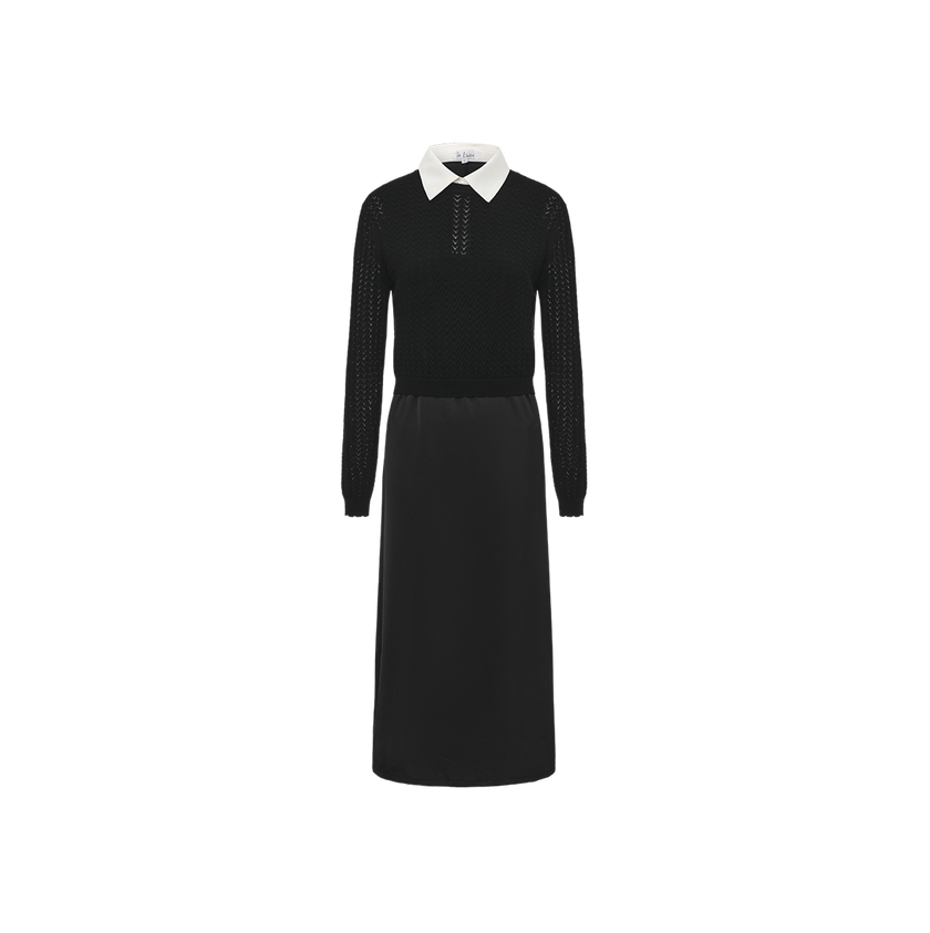 Sweater Overlay Slip Dress