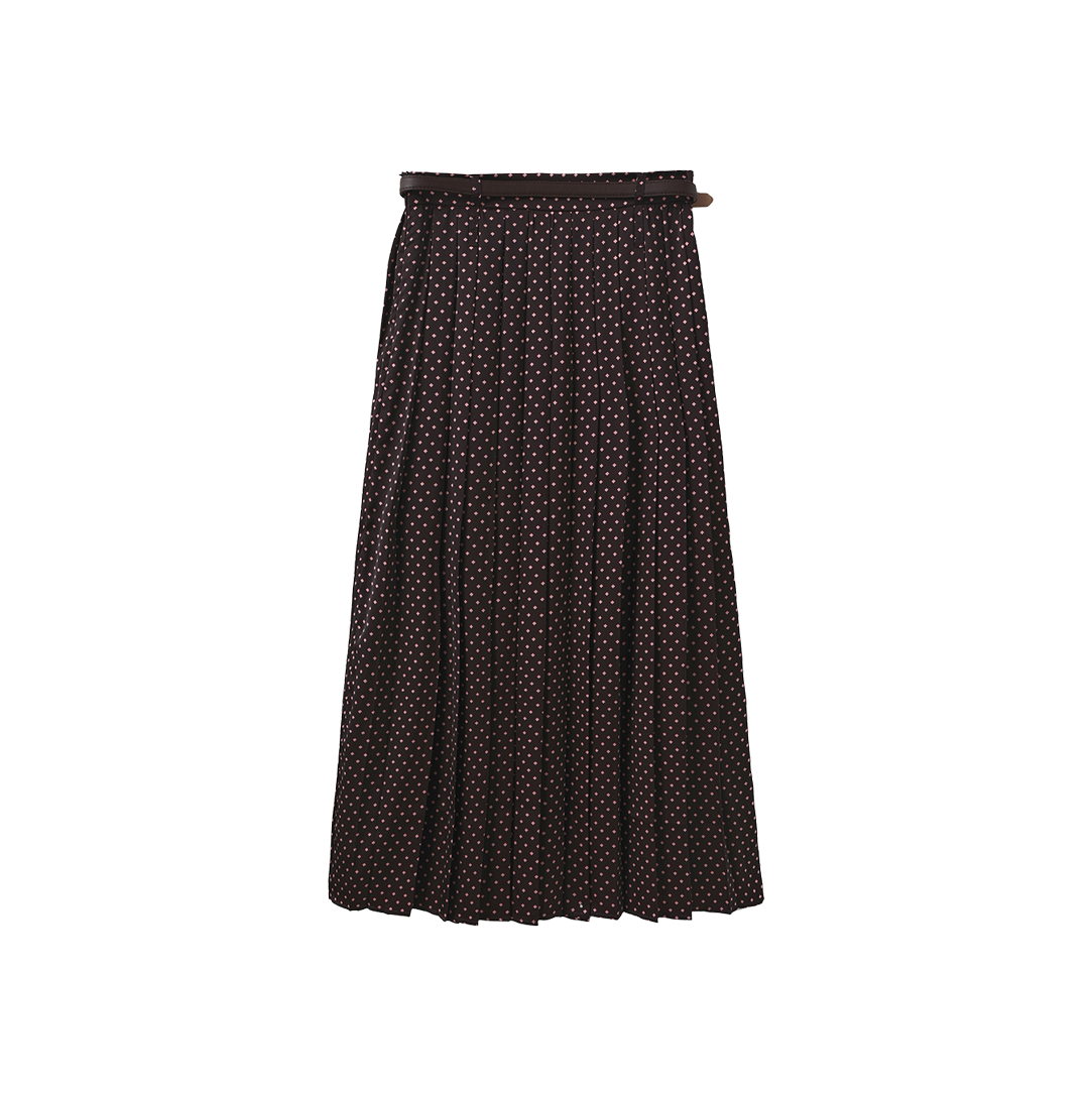 Harley Silk Print Pleat Skirt