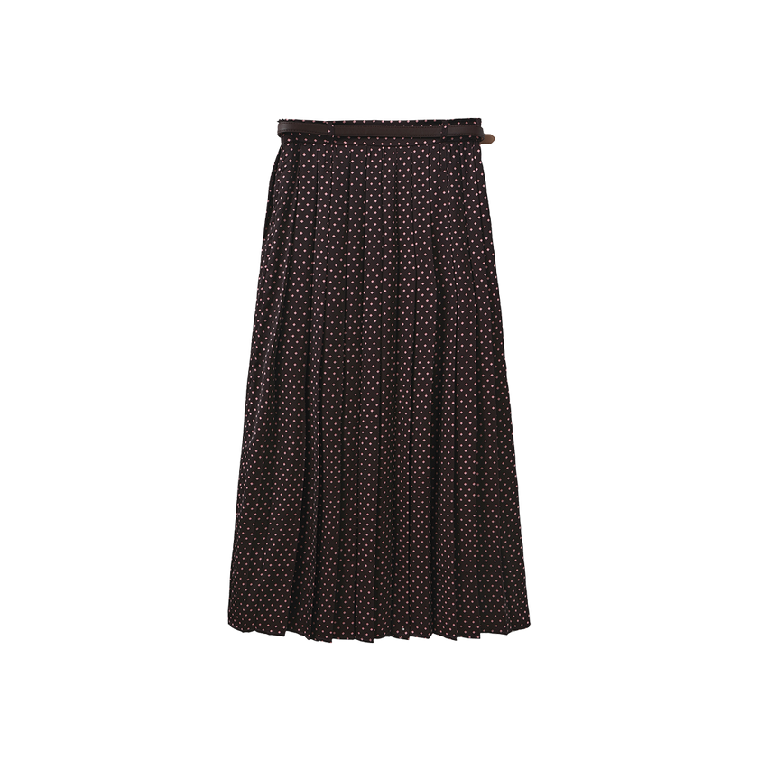 Harley Silk Print Pleat Skirt