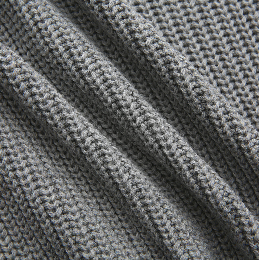 Cable Knit Stripe Collar Sweater