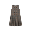 Plaid Bottom Pleat Jumper