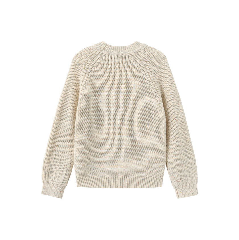 Marled Knit Cable Pattern Sweater