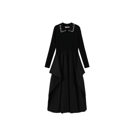 Knit Collared Bubble Dress