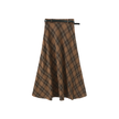 Plaid Belted Skirt