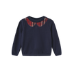Prim Plaid Collar Sweatshirt Set