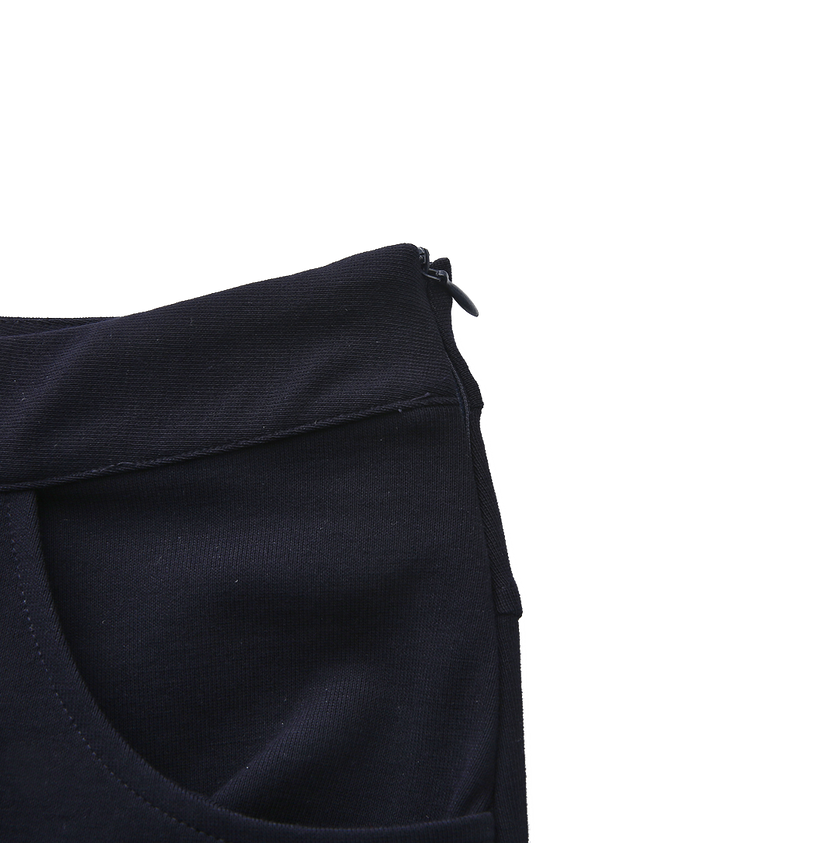 Ponti Side Zipper Maxi Skirt