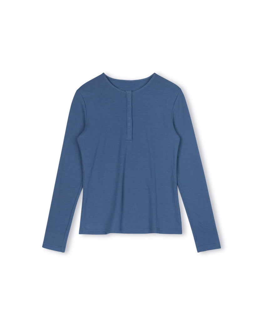 Rib Henley Top