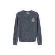Marled Big Patch Knit Sweater