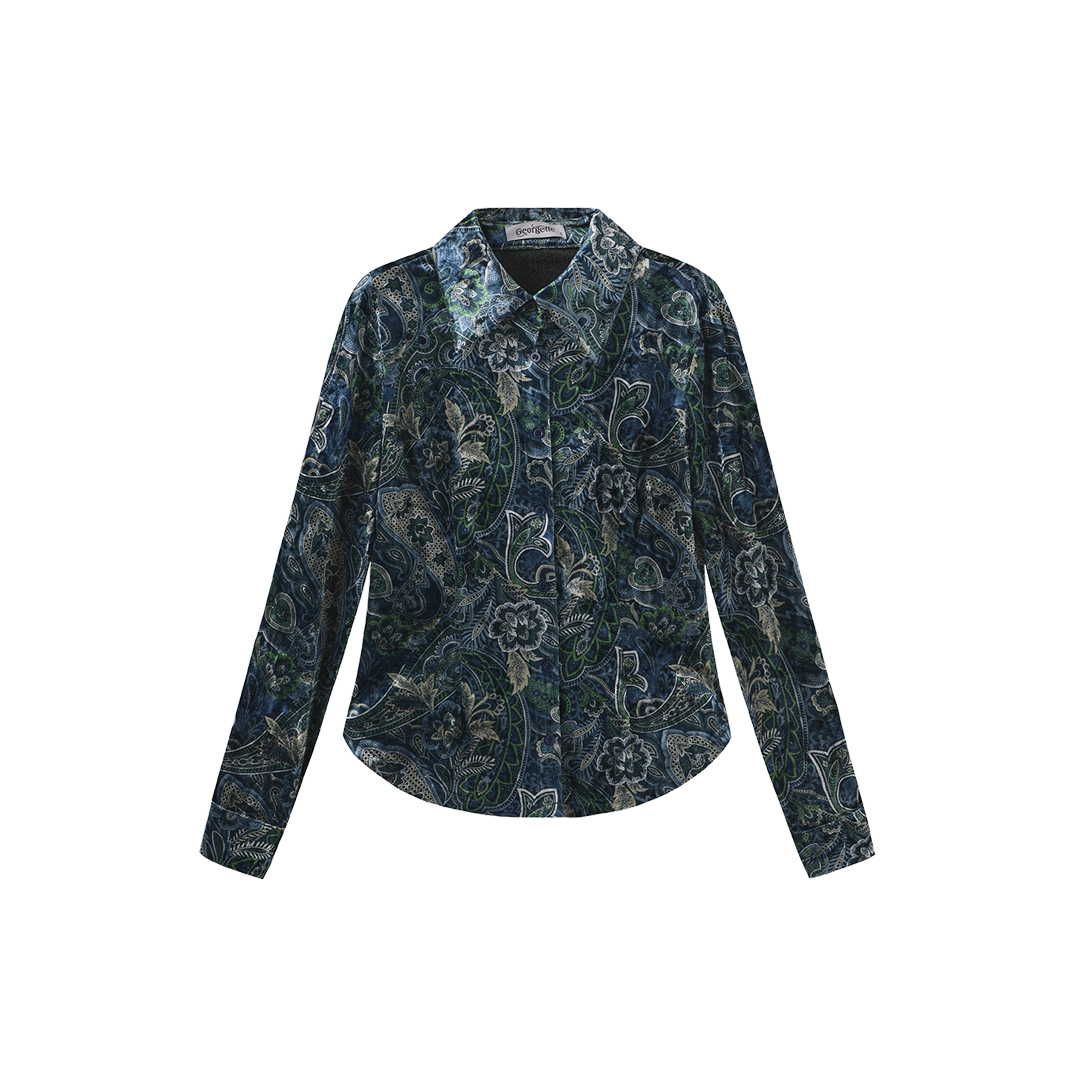 Lena Velvet Winter Blouse
