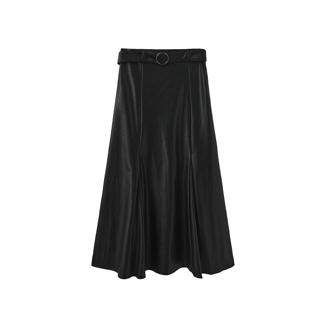 Leather Belted Skirt