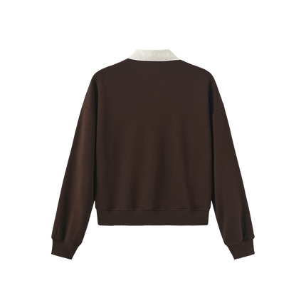 Elma Velvet Trimmed Scuba Sweatshirt