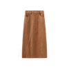 Suede Seam Midi Skirt