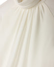 Silk Drape Neckline Blouse