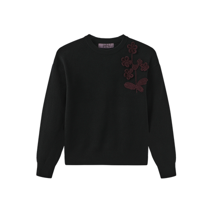 Textured Flower Sweater