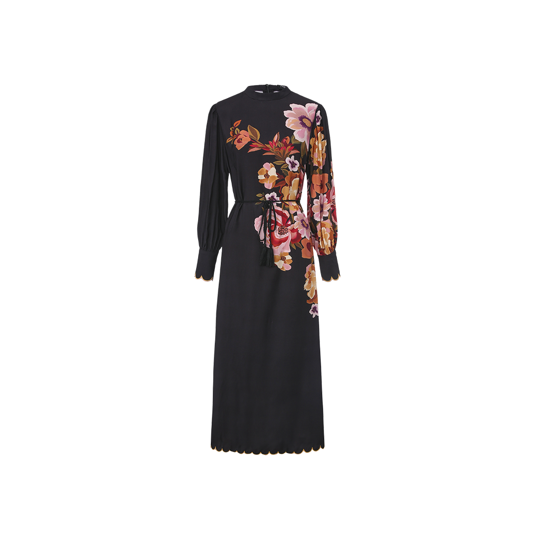 Flower Scalloped Dress