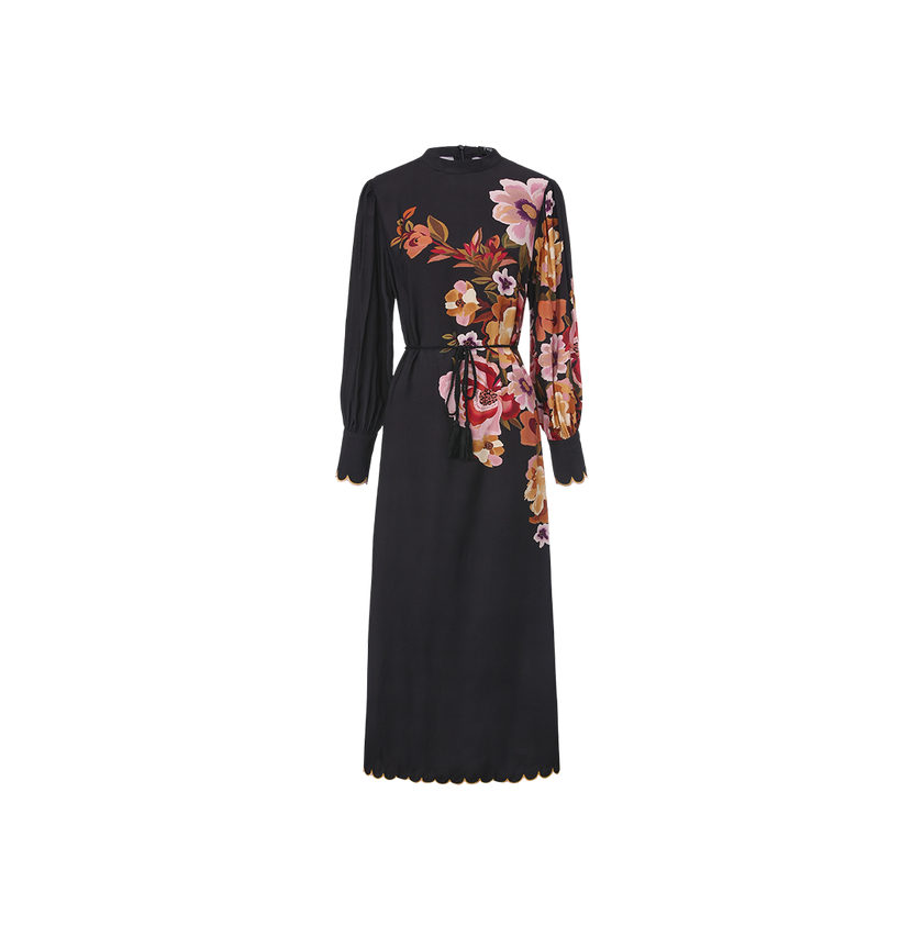 Flower Scalloped Dress