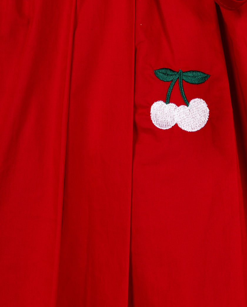 Tessa Embroidered Cherry Pleated Skirt