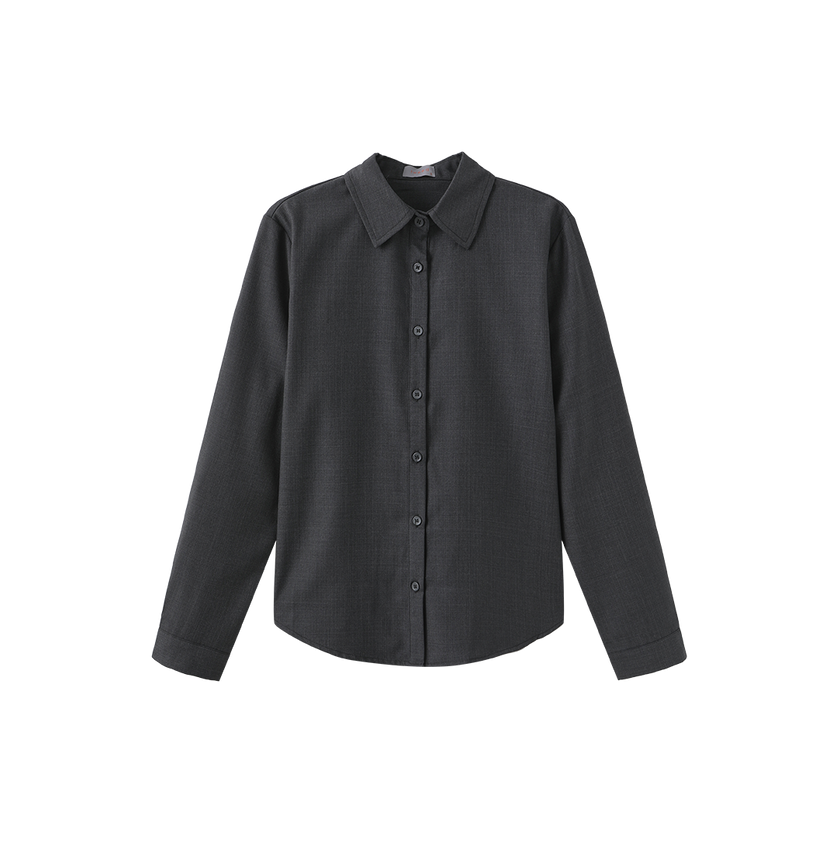 Poppy Thin Wool Solid Blouse