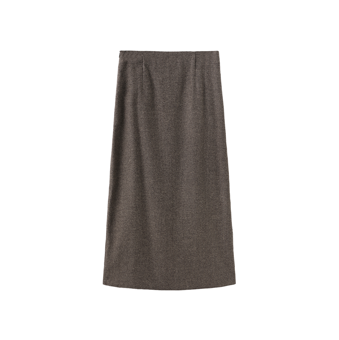 Marion Wool Herringbone Wrap Skirt