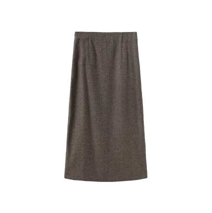 Marion Wool Herringbone Wrap Skirt