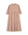 Linen Bubble Sleeve Midi Dress