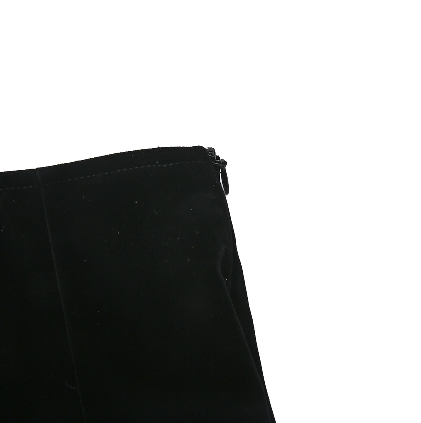 Velvet Open Paneled Skirt