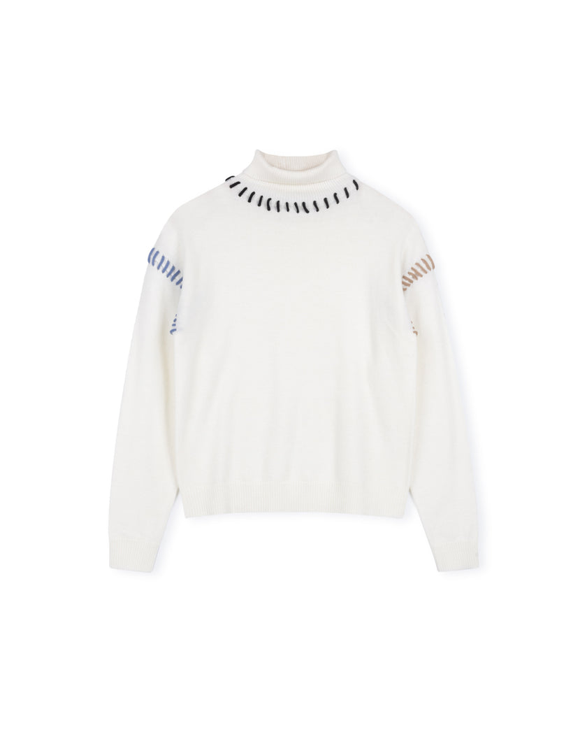 Weave Detailed Knit Top