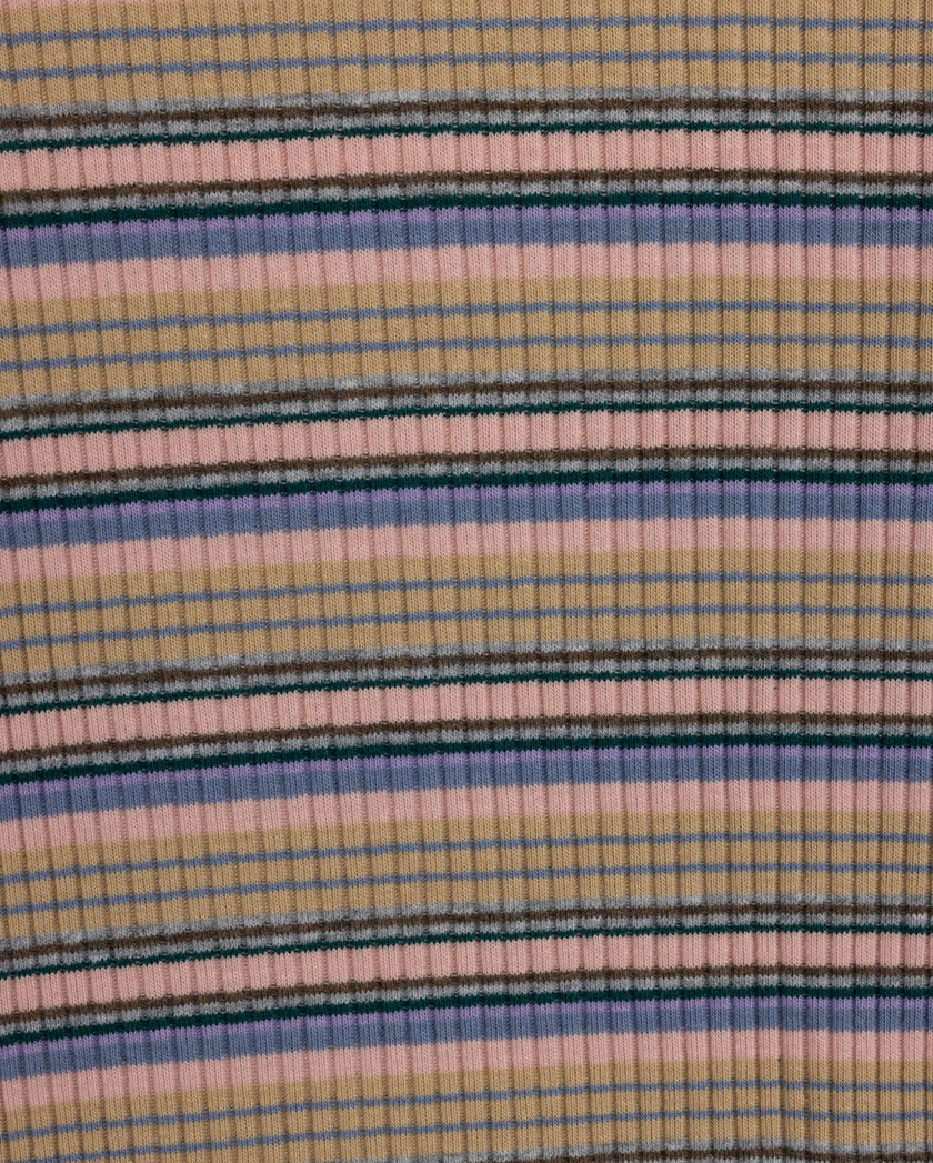 Multi Striped Ribbed T-shirt