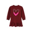 Half Stitched Heart Sweatshirt Dress