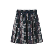 Frit Patchwork Pleated Skirt
