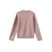 Round Tonal Knit Ruffle Sweater