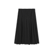 Wool Box Pleat Midi Skirt