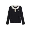 Zalli Ruffle Collar Ribbed Sweater