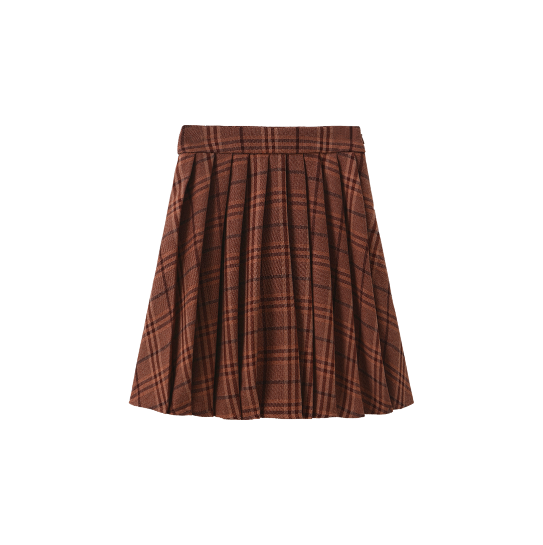 Peer Plaid Pleated Skirt