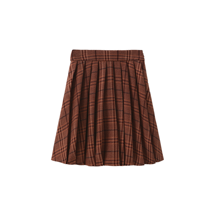 Peer Plaid Pleated Skirt