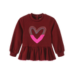 Half Stitched Heart Sweatshirt Set