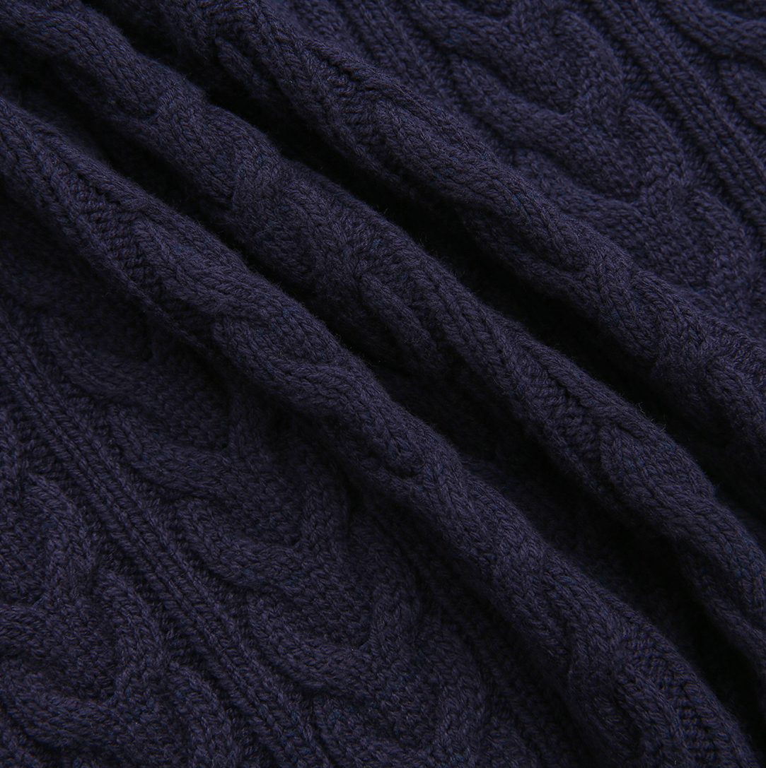 Cable Knit Mock Neck Vest