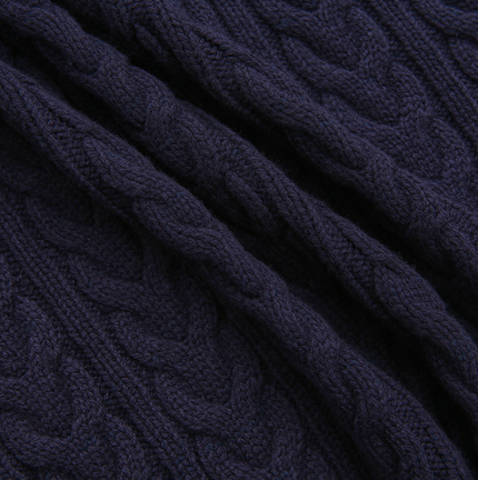 Cable Knit Mock Neck Vest