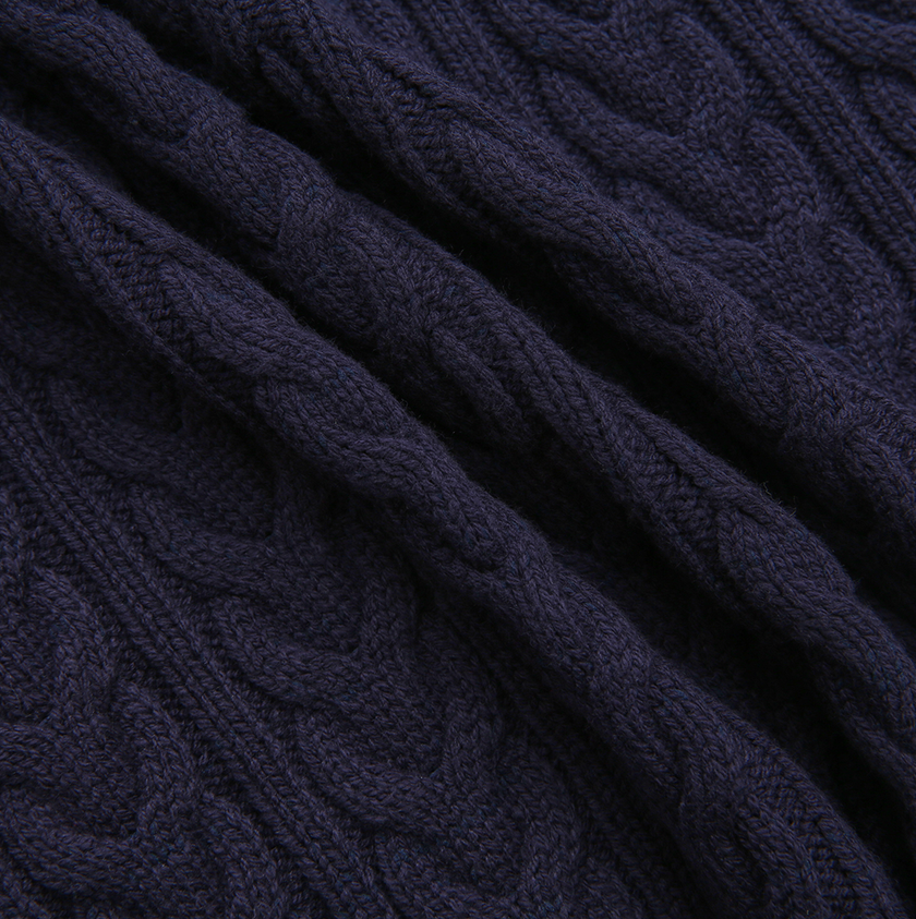 Cable Knit Mock Neck Vest