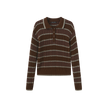 Stripe Knit Polo Shirt