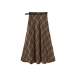 Plaid Belted Skirt