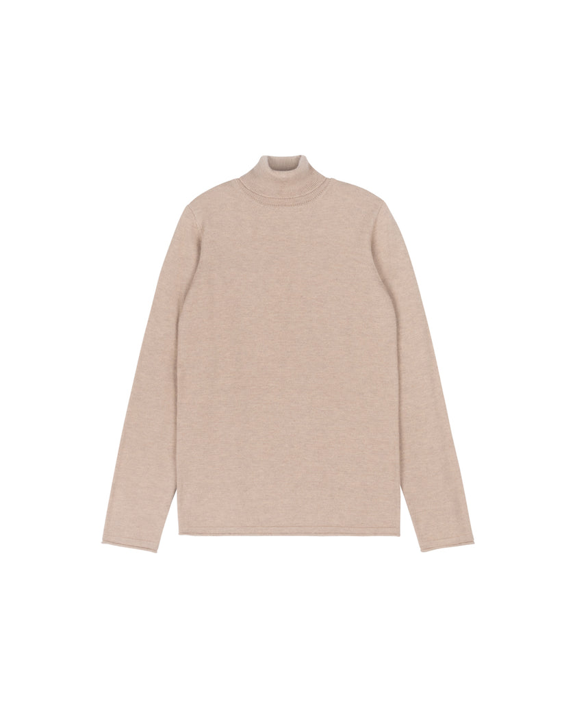 Fitted Flat Knit Turtleneck