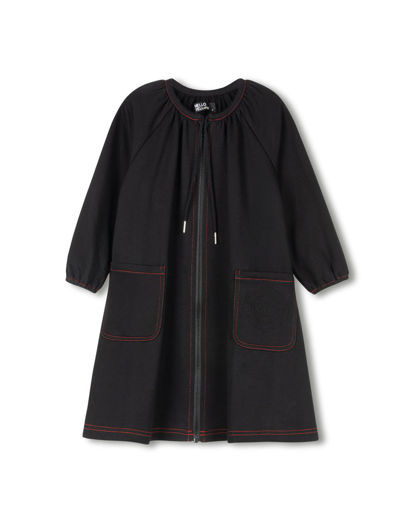 Sweatshirt Drawstring Neck Dress