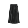 Burgundy Leather Drawstring Skirt