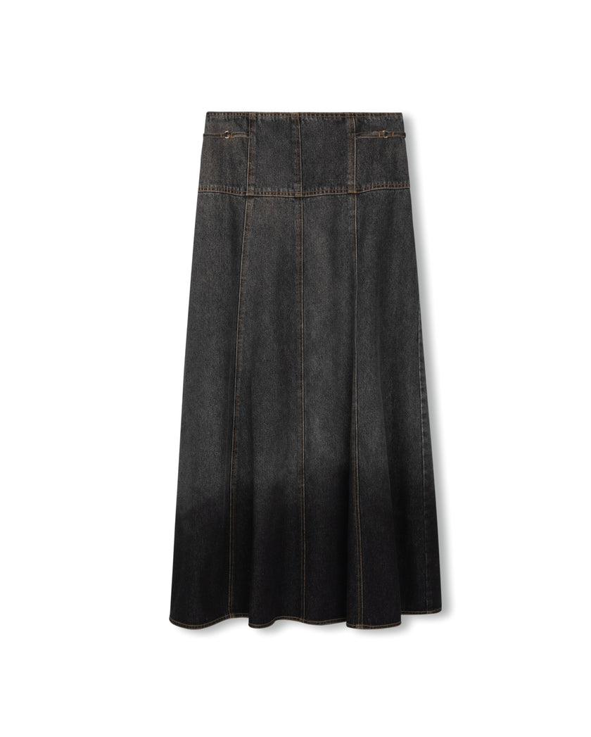 Yoke Panel Denim Skirt