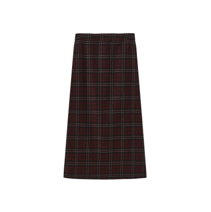 Kim Checkered Wool Skirt