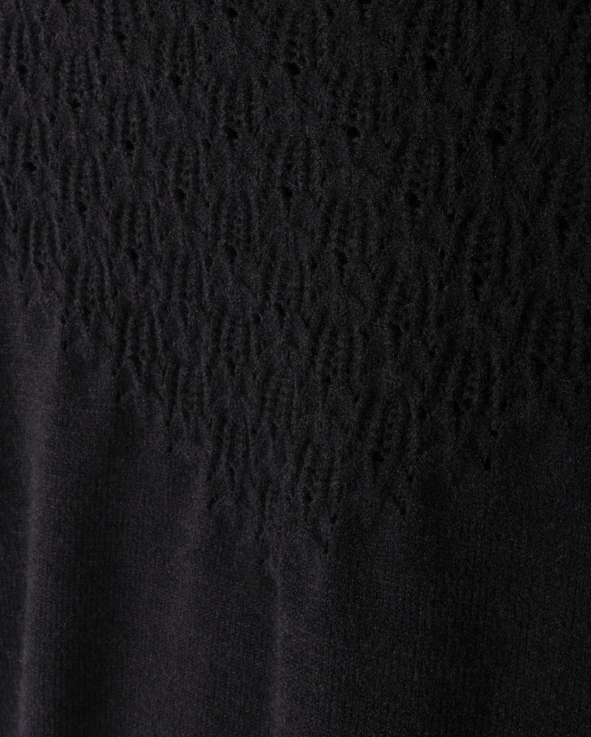 Pointelle Roll Neck Sweater