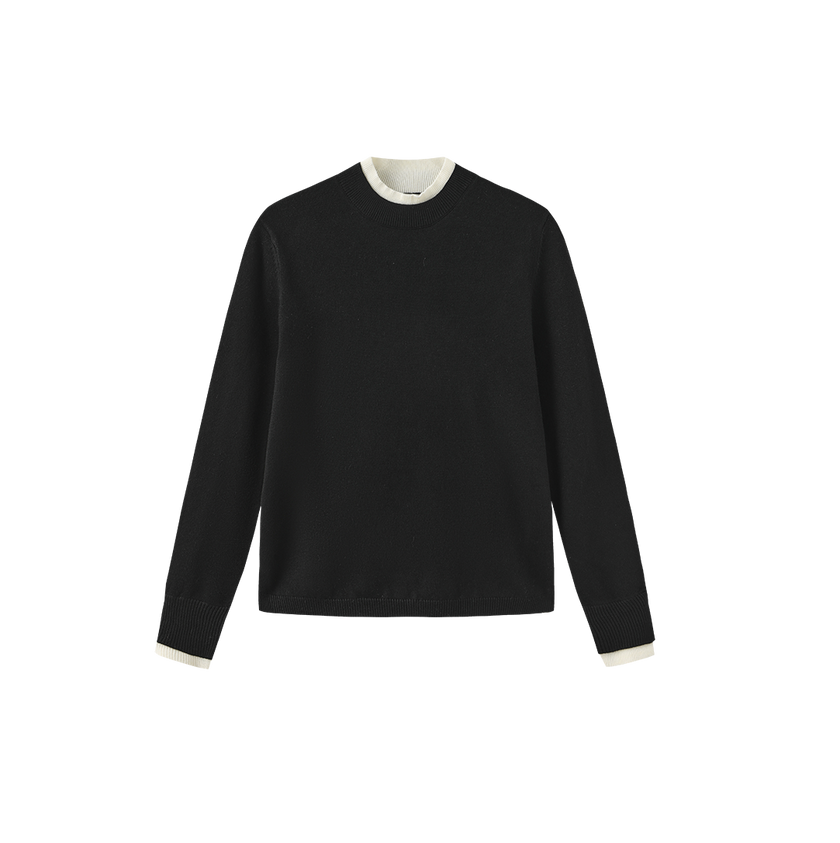 Layered Knit Crewneck