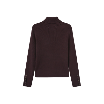 Ribbed Pocket Turtleneck