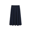 Denim Front Fly Midi Skirt
